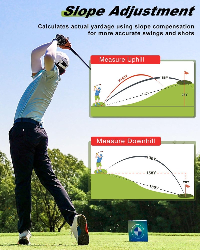 FCLPAN 1200 Yards Range Finder Golf, 7X Magnification Golf Rangefinder with Slope, Laser Range Finder with Flag Lock, 0.5 Yard Accuracy, Ideal Golf Accessories for Golfers & Hunting - Image 5